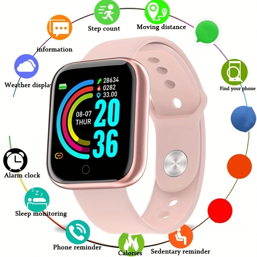 Reloj inteligente para hombre y mujer, reloj de pulsera con monitor de actividad física, regalo de cumpleaños, reloj electrónico para Android e iOS.