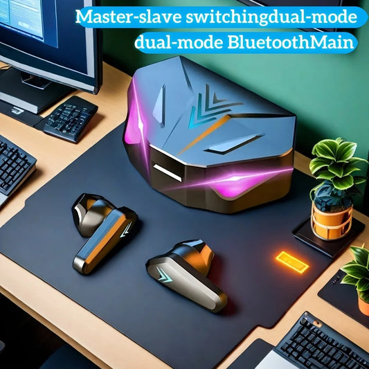Auriculares inalámbricos Bluetooth X15 TWS con pantalla LED, ideales para gamers, con micrófono y cancelación de ruido.